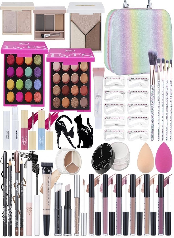 Moobirlet Makeup Kits For Girls Teens, Makeup Gift Set For Women with Eyeshadow Palettes, Brushes, Lip Gloss, Travel Make up Starter Kit For Beginners (C01612) - Image 1